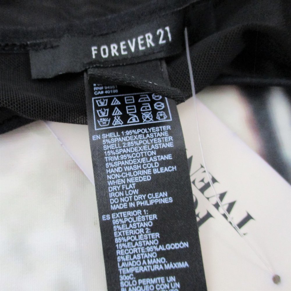 Forever 21 Juniors Sheer Striped Cheeky Bodysuit - Picture 10 of 10